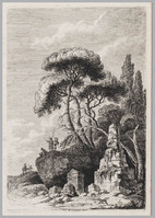 KG 13641
<br/>
In de Villa Borghese buiten Rome
<br/>
<em>Weirotter, François Edmund (1730-1771)</em>